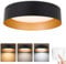 Bargeni LED Deckenlampe,20W Dimmbar Deckenleuchte,Mattschwarz mit Gold innen Deckenleuchten,Modern Wohnzimmer Schlafzimmer Kinderzimmer Flur Deckenbeleuchtung(Ø32cm)