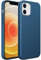 JETech Silicone Case for iPhone 12 Mini 5.4-Inch, Silky-Soft Touch Full-Body Protective Phone Case, Shockproof Cover with Microfiber Lining (Blue Cobalt)