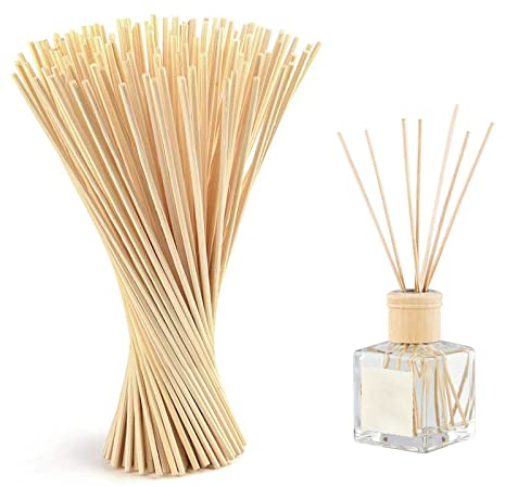 Rattan Reed Diffuser Sticks,Natürliche Rattanstäbchen,Fasern Diffusor Stöcke Duftstäbchen Holzstäbchen,Natural Rattanstäbchen Reed Diffuser Stöcke für Home Office Ersatz für Aroma Duft Raumduft(60pcs)