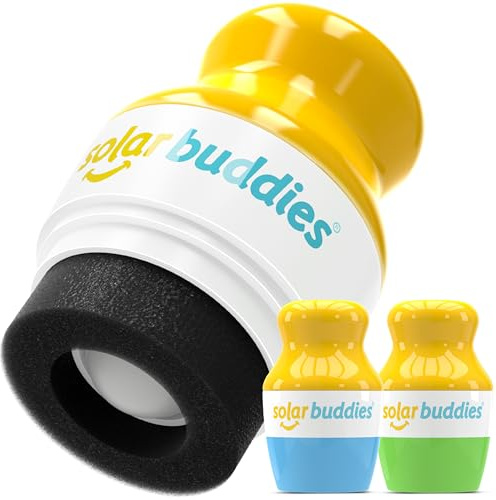 DUO BG Solar Buddies Refillable Roll On Sponge Applicator For Kids, Adults, Families, Travel Size Holds 100ml Travel Friendly for Sunscreen, Suncream and Lotions (Green, Blue)