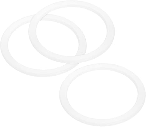 sourcing map Joint étanchéité Cafetière Cafetière Blanc Silicone Anneau Remplacement 70x85x3.3mm pour 9/12 Tasses Aluminium Café Pot, Paquet de 3
