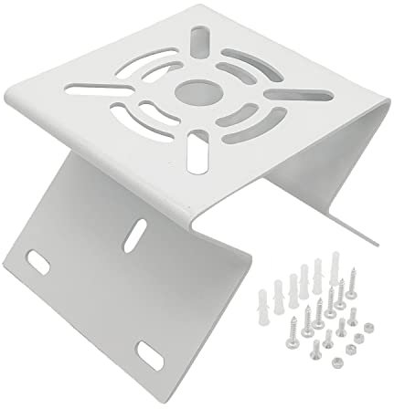 Medium Size External Corner Wall Mount Iron Plate Vertical Bracket for PTZ CCTV Surveillance Camera Metal Holder White