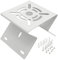 Medium Size External Corner Wall Mount Iron Plate Vertical Bracket for PTZ CCTV Surveillance Camera Metal Holder White