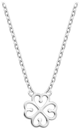 Sofia Milani - Damen Halskette 925 Silber - Kleeblatt Anhänger