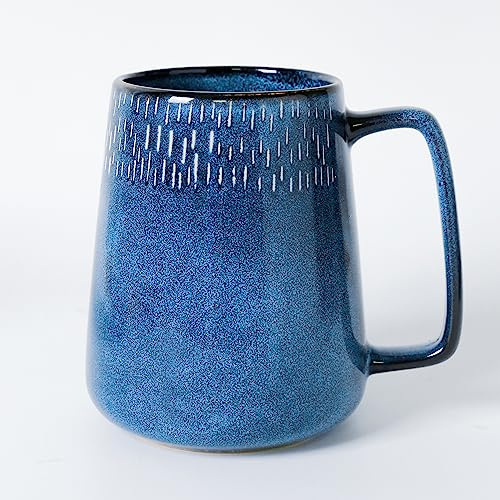 Cteahrow Large 24 OZ/700ml Ceramic Coffee Mugs, Capacity Mug with Handle,Tea Cup,Dishwasher Microwave Safe,for Office and Home (Sky Blue)