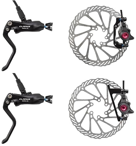 Clarks M3 Hydraulic Disc Brake Pair Standard Post Mount 180/160mm Mineral Oil