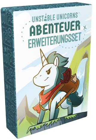 Unstable Games, Unstable Unicorns – Abenteuer, Erweiterung, Partyspiel, Kartenspiel, 2-8 Spieler, Ab 8+ Jahren, 30-60 Minuten, Deutsch, Mehrfarbig, bunt