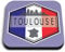 1x Square MDF Magnet 5cm - Toulouse France French City European - Fridge Locker Office Whiteboard Toolbox #59912