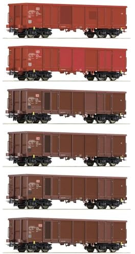 Roco 75858 H0 6er-Set Offene Güterwagen der DB AG