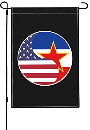 Amerika Und Jugoslawien Hanging Flag Durable Flagge Lichtbeständige Dekoration Flagge Für Hof Bar Garten,70X102Cm