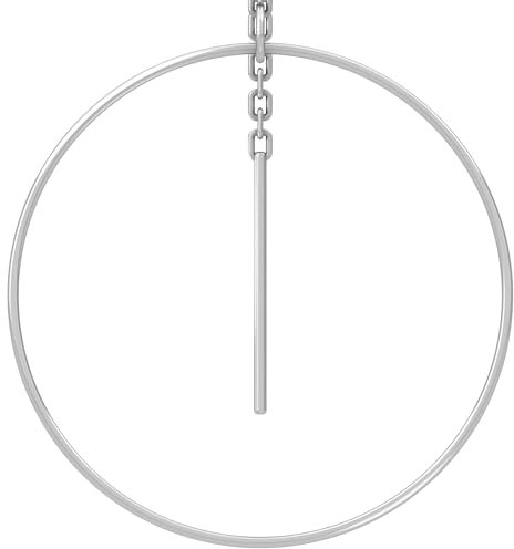 Island Soul Ring Pendant Earrings on a Chain, Silber Ohrringe Damen 925, Ohrringe Silber 925 Mädchen, Ohrhänger Silber 925, Ohrklemme Silber 925, Ohrstecker Damen