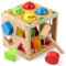 Coogam Holz Montessori Kinderspielzeug, Formen Klassifizierung Cube Gewicht Schlag Maulwurf Feinmotorisiertes Spiel für 1 2 3 18 Monate Babys männlich und weiblich Baby Geschenk