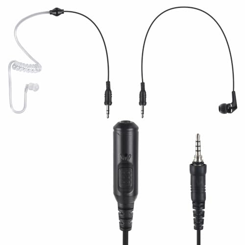 stdgove Ham Radio Accessories Headset Ear Pod with Microphone 3.5mm Threaded Ptt Earpiece in-Ear Earbud for Yaesu Standard Horizon ft-270 vx-6r hx210 vx-120 vx-170 vx-6 vx-7r vx6r