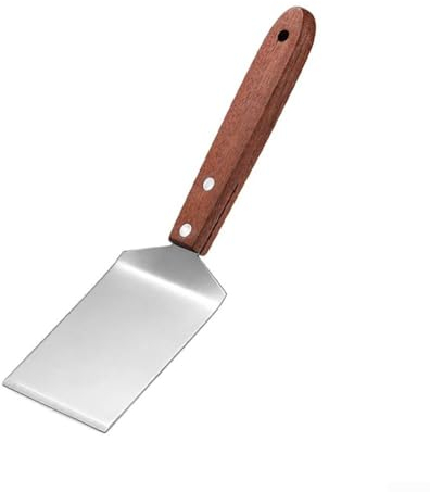 Pala de queso de acero inoxidable ligera y cómoda de usar con agarre de madera