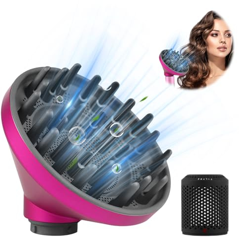 Hair Diffuser Nozzle Attachments and Adaptor Compatible for Dyson Airwrap Styler, Universal Hair Dryer Diffuser for Hairdryer Compatible with HS01 HS05, with Filter, No Adapter Required