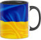 Ukraine Flagge Tasse Geschenk Fußball-Fans Europa 3D Alloverprint (Schwarz)