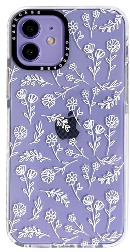 AMART für iPhone 12/iPhone 12 Pro Hülle Blumen,Durchsichtig mit Süß Weiß Blumen Muster HandyHülle für Frauen Mädchen Weiche Silikon Stoßfest Schutzhülle mit Motiv für iPhone 12/12 Pro