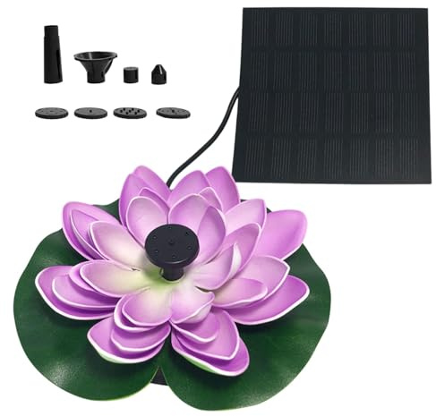 Solar Springbrunnen Verbesserter, Vogeltränke Solar Teichpumpe Mit 8 Düsen Solar Wasserpumpe, Solarbetriebener Brunnen Schwimmender Fontäne Pumpe Für Gartenteich Oder Springbrunnen Vogel-Bad