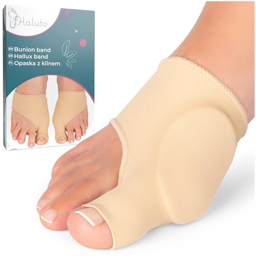 HALUTO 2 Stück Hallux Valgus Schutz Bandage - Zehenbandage Zehentrenner Hallux Valgus - Hallux Valgus Socken Mit Gelschutz - Fussbandage für Schuhe