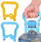 2Pcs 5 Gallon Water Bottle Holder Widen Ergonomic 5 Gallon Water Jug Holder Anti-Slip Preventing Tilting Easy Grip Water Bottle Handle Carrier Lifter (Blue, Yellow)