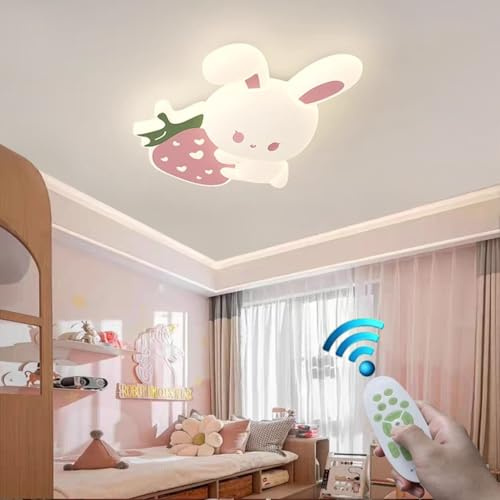 Stesulfr Deckenlampe 60W mit Fernbedienung Mädchenzimmerlampe Moderne dimmbare Deckenleuchte LED Cartoonform süßer Stil geeignet für Kinderzimmer Babyzimmer Restaurantlampe Deckenlicht
