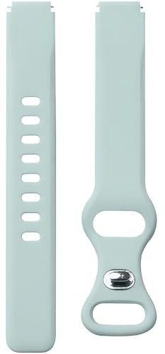 OUTPUTBT Silicone Bracelet 14mm Compatible avec SHENGKE Bracelet Compatible avec Ravel Swatch Lady Aktiia Bracelet 14mm Compatible avec Timex Vicloon Skagen Fille Garçon Femmes Hommes Bleu Clair