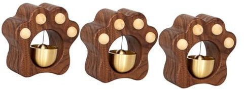 Uonlytech 3 Pezzi Campanello Per Negozianti Apertura Porta Campanello Decorativo in Legno Campanello A Per