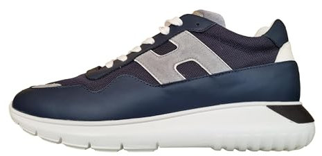 Hogan Scarpe Uomo Sneaker interactive3 in Pelle HXM3710EG30QEW543J Blu (Blu-Grigio, Sistema Taglie Calzature EU, Adulto, Numero, Media, 43.5)
