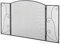 HOMCOM Pare-feu pour cheminée ou poêle - Design élégant - Pare-étincelles 3 Volets Pliables - dim. 132,5L x 76,5H cm - Acier métal Noir