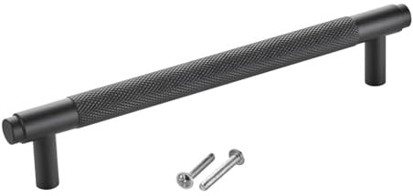 SOTECH Möbelgriff BLACKLINE VIII BA 160 mm schwarz matt | Länge 192 mm, Durchmesser 14 mm, Höhe 35 mm Küchengriff aus Aluminium