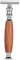 Qukaim Razor Classic Herren-Rasiermesser mit zwei Klingen, rutschfester Metallgriff, Vintage-Stil, Mahagoni-Finish