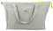 MY WANDER Bolsa Playa Grande XXL Familiar con Cremallera - Bolsa Playa Mujer de Tela - Bolso impermeable -54x41x22cm (50L) - Diseñado y Producido en España (Grey Stripes)