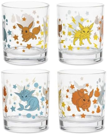 Pokémon Center: Eevee & Evolutions Glasbecher, 284 ml, 4 Stück
