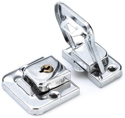 4 pezzi J402 Scatola con gancio for armadietto, chiusura con chiave, chiusura a molla, serratura a levetta in ferro