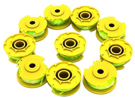 NKCVEZBW Compatible avec Les bobines de Fil de Coupe-Bordures Ryobi One Plus+ 18 V, 24 V, 40 V AC80RL3, Lot de 10, Fil de Coupe-Bordures pré-enroulé.