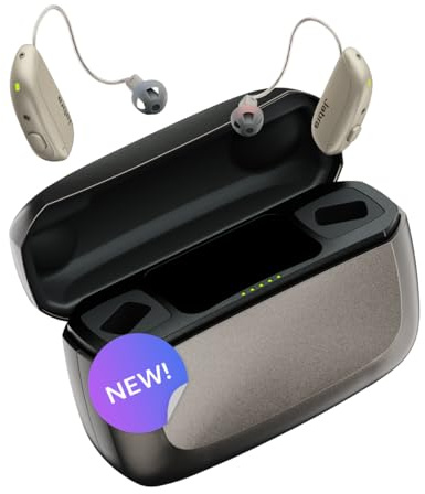 Jabra Enhance Select 700 Clinic-Quality OTC Hearing Aids, Licensed Audiology Services Included, Bluetooth LE Audio & Streaming for iOS/Android, Nearly Invisible & Comfortable, Sand