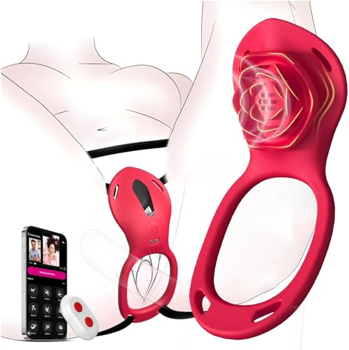 PineSailo Panty Wearable Rose Vibrator Sex Toys, Remote & App Control Vibrators with 9 Modes Adult Toys Hands-Free, Quiet Vibrater Clitoral Stimulator Female Sex Toyscouples for Women Couples Man
