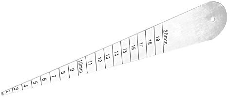 Haofy Stainless Steel Gauge Feeler Ruler Flange Ruler 1/16 to 3/4 Inches Ideal for Measuring Rail Gaps