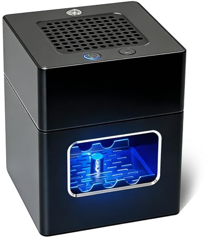 Autuveen Cendrier sans fumée avec allume-cigare, purificateur d'air multifonction avec filtre HEPA, cendrier portable rechargeable pour enlever la fumée pour l'intérieur