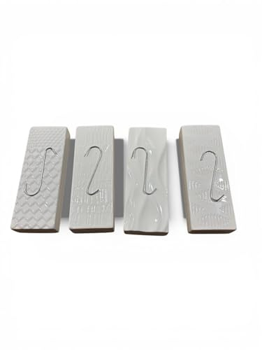 VADEINCIENSO Humidificadores de Cerámica para Radiadores, Blanco, 225ml, con Gancho de Metal, Pack de 4 Unidades