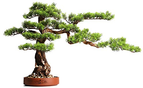 Künstliche Bäume, große Kunstpflanzen, künstlicher Zen-Bonsai-Baum für den Innenbereich, künstlicher Bonsai-Baum, Tischdekoration für Zuhause, Büro, Innenbereich, Größe: 80 x 50 x 30 cm, Topfpflanzen