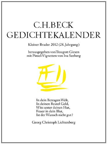 C.H. Beck Gedichtekalender: Kleiner Bruder 2012 (28. Jahrgang)