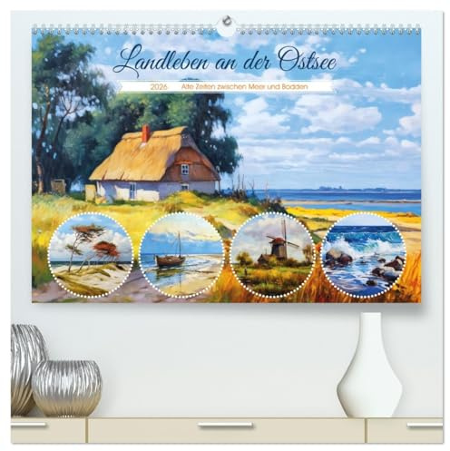 Landleben an der Ostsee - Alte Zeiten zwischen Meer und Bodden (hochwertiger Premium Wandkalender 2026 DIN A2 quer), Kunstdruck in Hochglanz: Die ... als Zeitreise an der Ostsee (CALVENDO Orte)
