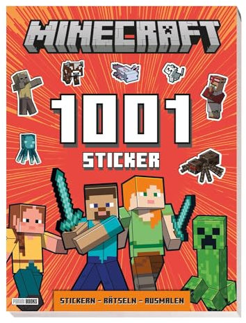 Minecraft: 1001 Sticker: Stickern – Rätseln – Ausmalen: Activityblock mit 1001 Stickern