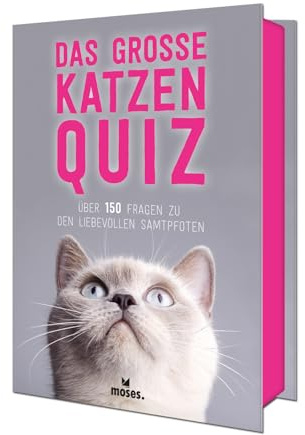 moses. Das große Katzen Quiz, Über 150 Fragen zu den liebevollen Samtpfoten – 100 Karten in einer Geschenkbox für Katzenfans, Katzenquiz mit Wissen zu Rassen, Verhalten & Geschichte