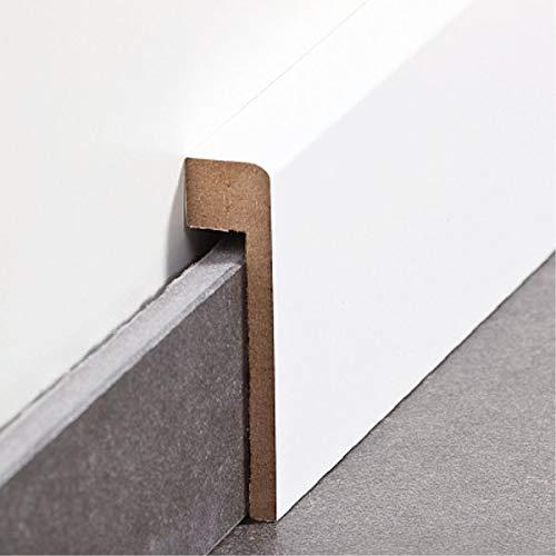Abdeckleiste für Fliesensockel 720.80.13.65 | Verkleidung bis 65 mm | Profileisten | Weiß