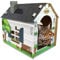 ASPCA Cardboard Cat House Hideaway Playhouse with Cat Scratcher Scratching Pad 19 L x 13 W x 17 H