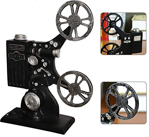 Proyector de Pel¨ªcula de Resina de Estilo Vintage, Modelo de figurita, Accesorios de Figura para el hogar, Oficina, Tienda, Cine, Escritorio, decoraci¨®n, Manualidades, Adorno, Regalo