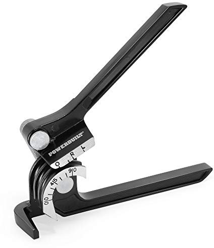 Powerbuilt Fuel and Brake Line Tubing Bender, Multi-Size Pipes Copper Aluminum Steel Brass, Bend up to 180 Degrees, Lightweight - 647762