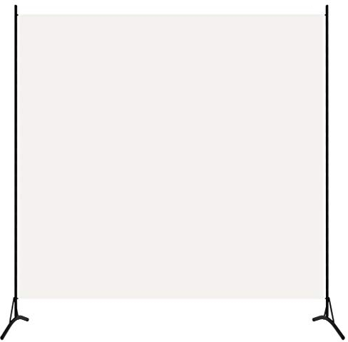Lechnical 1-TLG. Raumteiler Sichtschutz Trennwand blickdichter Raumtrenner Paravent spanische Wand Weiß 175 x 180 cm